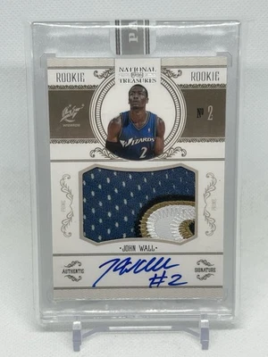 2010-11 John Wall National Treasures 新秀布贴签名 RPA 密封 1/1 WB — 第 1/2 张图片