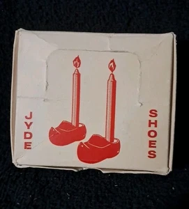 ZAPATOS JYDE VINTAGE DINAMARCA ZUECO MADERA CANDELABROS/CAJA ORIGINAL - Imagen 1 de 6