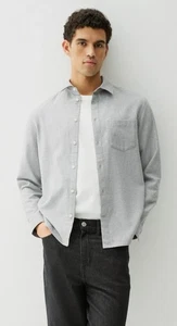 H&M XS Regular Fit Flannel Shirt Cotton Casual Button Front New With Tags  - Picture 1 of 9