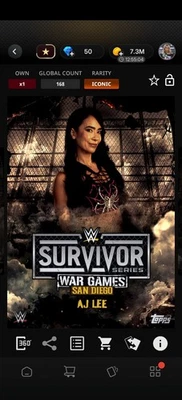 Topps WWE SLAM *DIGITAL* - Survivor Series Black Base - AJ Lee - Image 1 of 2