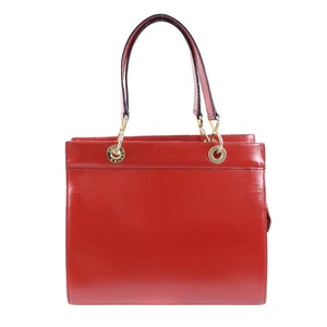 Céline Red Leather Handbag Authentic - Picture 1 of 9