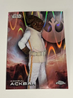 2025 Topps Chrome Star Wars Admiral Ackbar #1 RayWave Refractor - Image 1 of 2