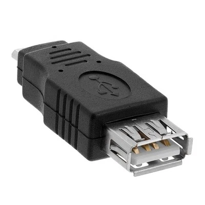 Micro USB Type-B Male to USB 2.0 Type-A Female  Adapter Connector Converter OTG - Image 1 of 3