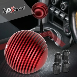 NRG SK-703RD 50mm Diameter Billet Aluminum Heatsink Style Ball Shift Knob Red - Picture 1 of 5
