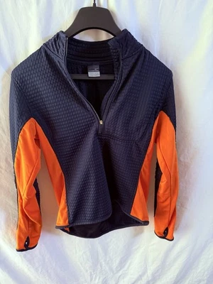Nike Sphere Thermal Jacket Mens Sz M Blue Orange 1/3 Zip Thumb Holes - Image 1 of 4