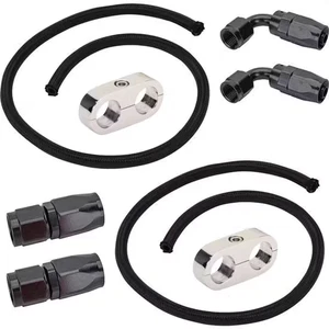 Custom 4ft Assembled Black Nylon/Rubber -6AN Transmission Oil Cooler Line Kit - Bild 1 von 5