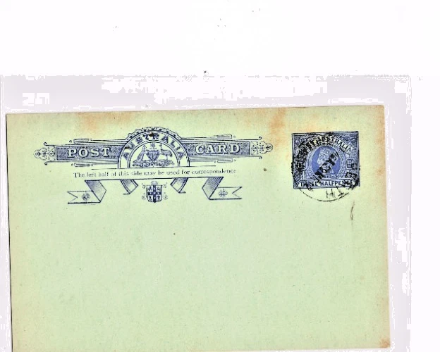 1912 1/2d Blue Postal Card SPECIMEN - Image 1 of 1