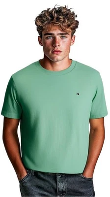 Tommy Hilfiger Youth Boys T-Shirt Logo TH Flag Solid S/M/L New - Image 1 of 4