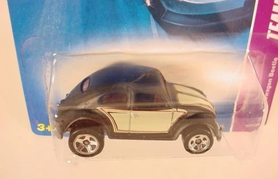 Hot Wheels 2008 Team Volkswagen negro Volkswagen Beetle # 129 Foto 1 de 2