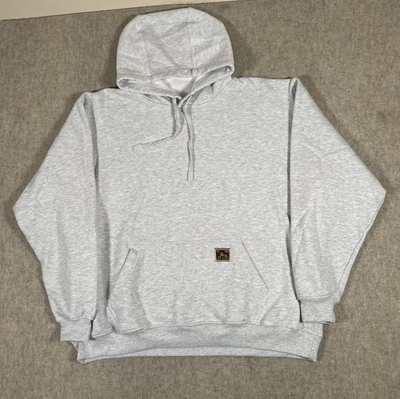 Ben Davis Hoodie Sz XL Vtg Street Wear Heather Gray Y2K Workwear Drawstring - Image 1 of 4