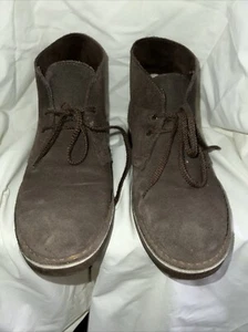 Clarks Bushacre Mens Size 8.5 Brown Leather Chukka Lace Up Suede Boots 15522 - Picture 1 of 8