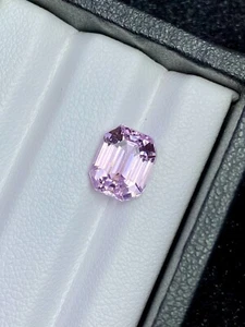 3.40 ct Natural kunzite Gemstone 1pcs Emerald Cut From Afghanistan - Picture 1 of 3