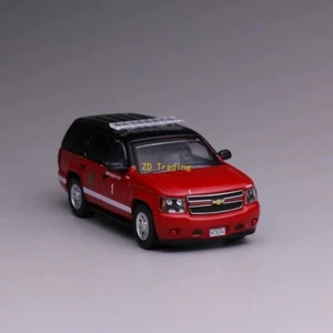 ZD 1:64 596 Rojo Tahoe Batallón Jefe Chicago Bomberos Modelo Diecast Metal Car BN - Imagen 1 de 9