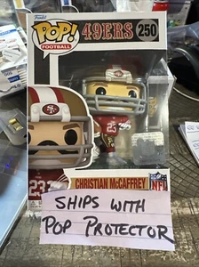 NFL - Christian McCaffrey #250 San Francisco 49ers Funko Pop with Pop protector - Picture 1 of 1