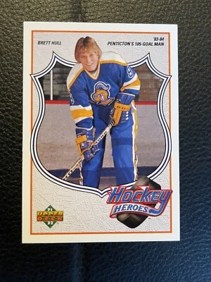 1991-92 Upper Deck Hockey Heroes Brett Hull Penticton Knights #1 of 9 - Image 1 of 2