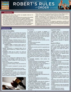 Robert'S Rules of Order Quickstudy Laminated Reference Guide - Foto 1 di 12