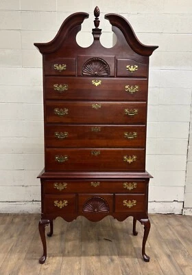 Vintage Kincaid Queen Anne Commonwealth Cherry Highboy - Image 1 of 4