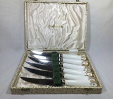 (6) Rare Royal Crown Derby "Heraldic Gold" 8.5 Inch KNIFE in original Box