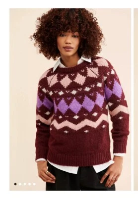 NWT VERO MODA Filipa Fair Nordic Isle Sweater, Women’s Small MSRP 85 - Image 1 of 4