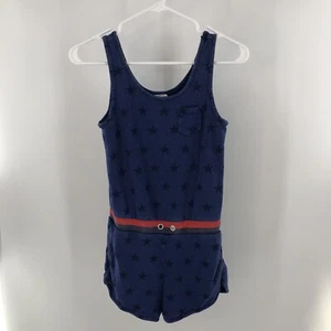 Cat & Jack Girl's Blue Sleeveless Blue Romper with Star Pattern, Shorts 10/12 - Picture 1 of 12