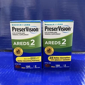 2X Preservision AREDS 2 Mineral + Vitamin Supplement - 120 Mini Softgels - Picture 1 of 5