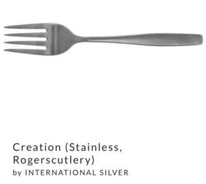 Rogers Cutlery Co USA Creation Pattern Stainless Steel 6” Salad Forks 2PCS - Picture 1 of 5