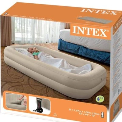 Intex Travel Inflatable Kids Airbed W-pump Portable Bed Set - Image 1 of 4