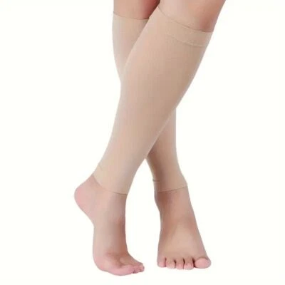 Calcetines de compresión manga pantorrilla 23-32 mmHg medias deportes médicos edema varicoso Foto 1 de 4
