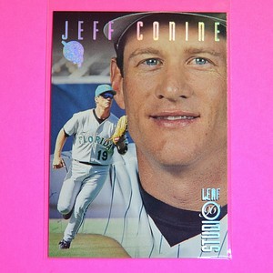 1996 Leaf Studio #8 Jeff Conine SILVER PRESS PROOF SSP #/100, Rare Marlins