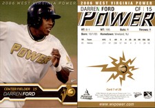 Darren Ford 2007 MultiAd South Atlantic League Top Prospects #14 Card