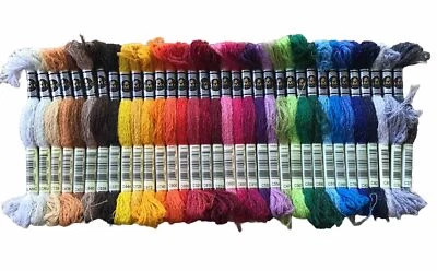 DMC Embroidery Floss 34 Etoile Skeins Missing Black Open Box No Tin - Image 1 of 4