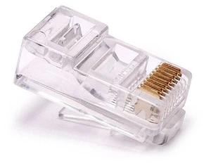 100 Connecteurs Fiche RJ45 pour Câble Réseau Ethernet Lan Modèle Solid UTP - Imagen 1 de 1