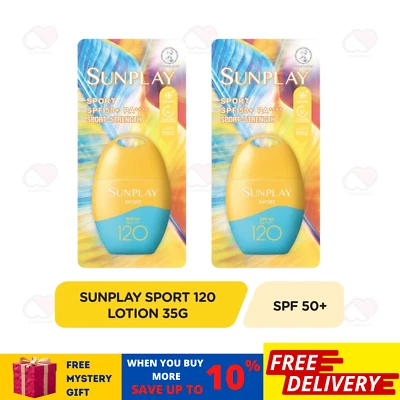 Loção protetora solar esportiva SUNPLAY FPS 120 PA++++ 35g resistente à água/suor X 2 unidades - Imagem 1 de 4