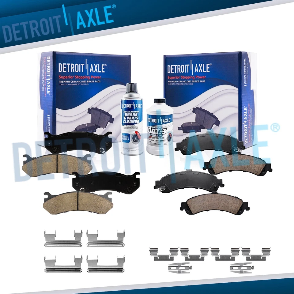 Front Rear Ceramic Brake Pads for Avalanche Sierra Suburban 1500 Escalade Yukon - Image 1 of 4