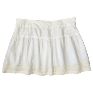 American Eagle White Mini Skirt Womens L Lace Boho Chic Flirty Summer Preppy - Picture 1 of 7