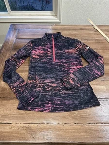 Pullover Nike Pro para mujer M Dri Fit 1/4 cremallera púrpura multicolor atlético - Imagen 1 de 9