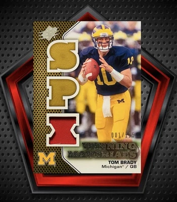 Tom Brady *1/125* 2010 Upper Deck SPX *Game Used* Patch #WMP-TO Wolverines NCAA - Image 1 of 3