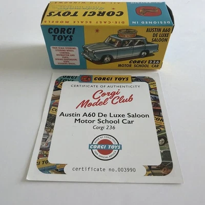 Corgi 236 Austin A60 De Luxe Saloon Motor School Car New In Box - Image 1 of 4