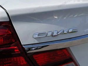 12-15 Civic Chrome Emblem Logo Badge fits Honda Sticker W/ 3m Tape Ex Lx Si - Picture 1 of 1