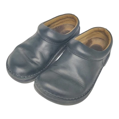 Birkenstock Footprints Alton Clogs Womens 8 EU 39 Black Leather Comfort Slip On - Image 1 of 4
