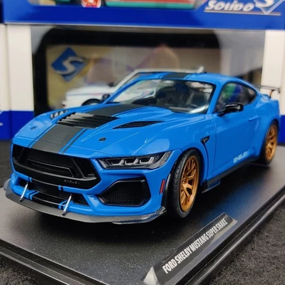 AUTO SOLIDA FORD SHELBY MUSTANG SUPER SNAKE GRABBER BLU 2025 1:18 NUOVA.B - Immagine 1 di 4