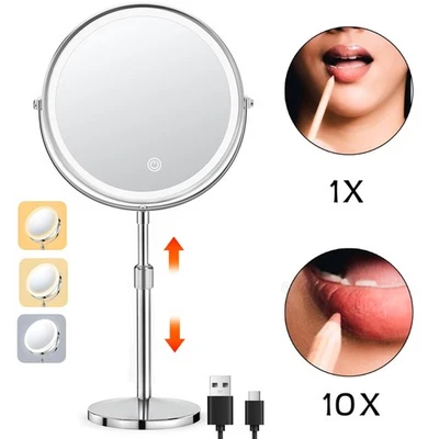 Bathroom Mirror Makeup Mirror Vanity Mirror LED 10 Way Makeup Mirror Shaving Mirror - Image 1 of 4