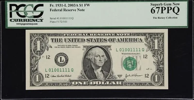 01001111 - TRUE BINARY - PCGS 67  RICKEY COLLECTION SERIES - DECIMAL #079 - RCTB - Image 1 of 2