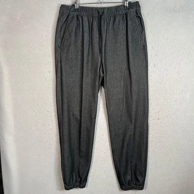 Pantalones de chándal muyi para hombre talla mediana cintura elástica cónicos gris carbón Foto 1 de 4