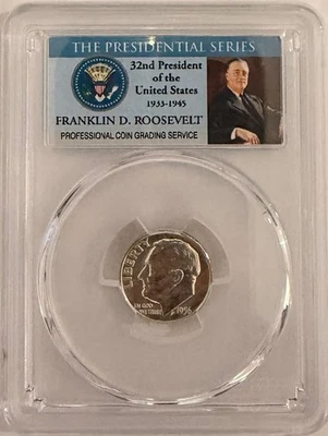 1956 Roosevelt Dime 10C PCGS PR 65 - Image 1 of 2
