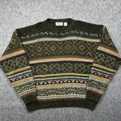 Suéter Tejido Prima Magalia De Colección Para Hombres XL Verde Mezcla de Lana Cuello Redondo Foto 1 de 4