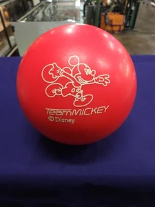 Retro Disney "Team Mickey" Vintage Brunswick Bowling Ball(10 lbs) and Bag - Picture 1 of 17