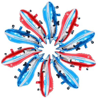 10 Pcs Foil Shower Airplane Birthday Decoration Planes Party - image 1 of 4