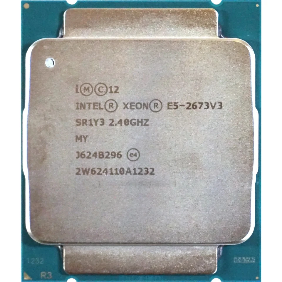 Intel Xeon E5-2673 V3 (SR1Y3) 2.40Ghz Twelve (12) Core LGA2011-3 30MB 105W CPU - Image 1 of 1