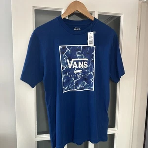 NEW with tag - VANS T Shirt Top with GLOW in DARK Logo- Boys XL - Blue - Picture 1 of 4